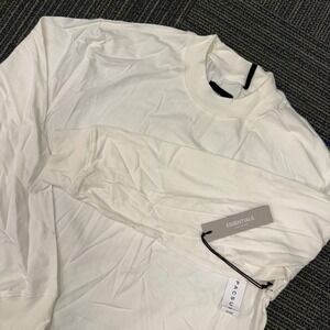 Fear of God‎ Essentials White Long Sleeve Mock Neck T Shirt Mens Size L